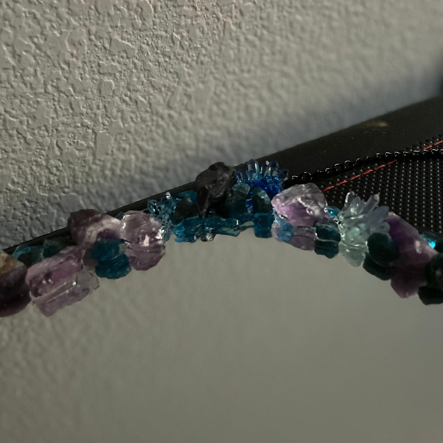 Amethyst Hexagon Hanging Mirror