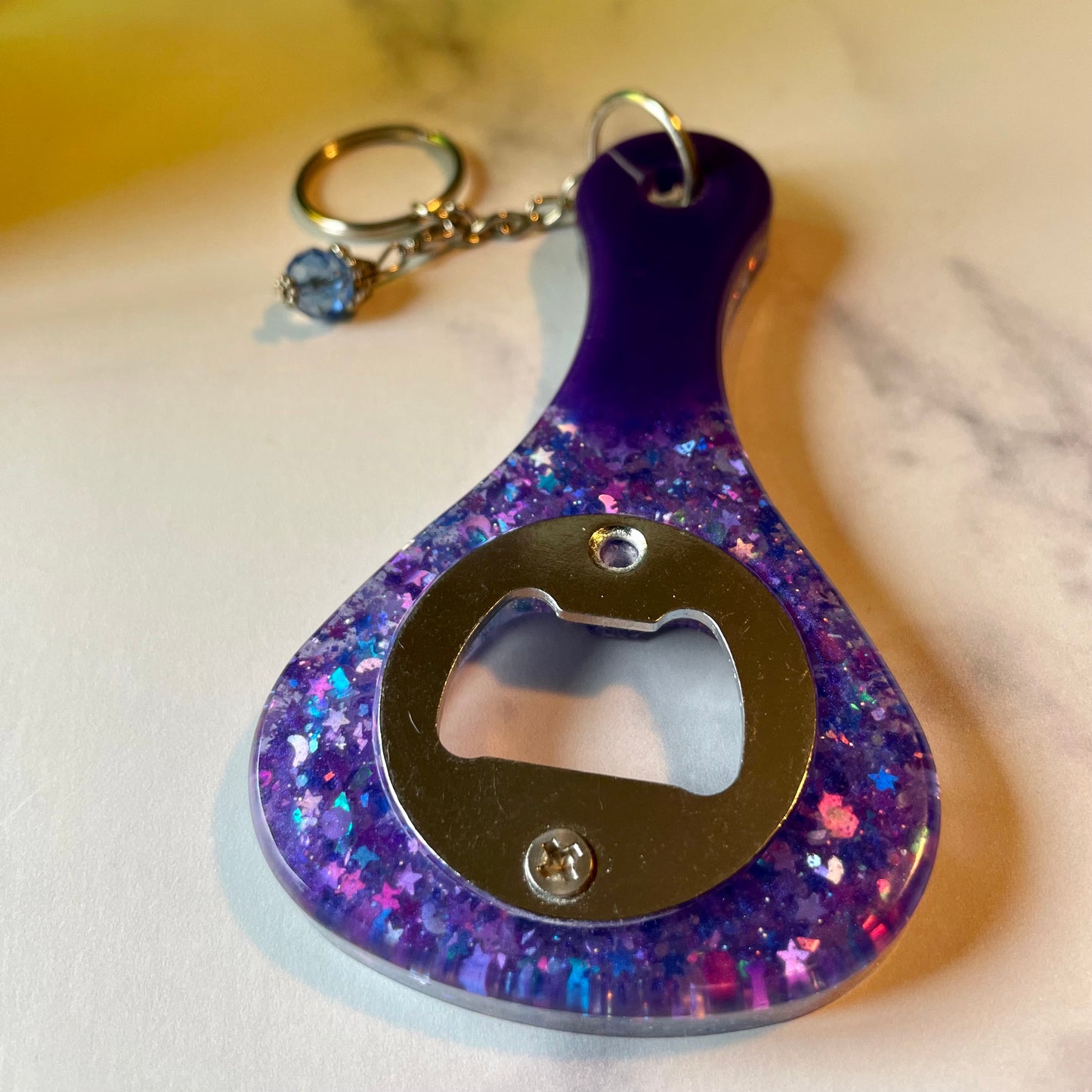 Glitter Galaxy Key Chain