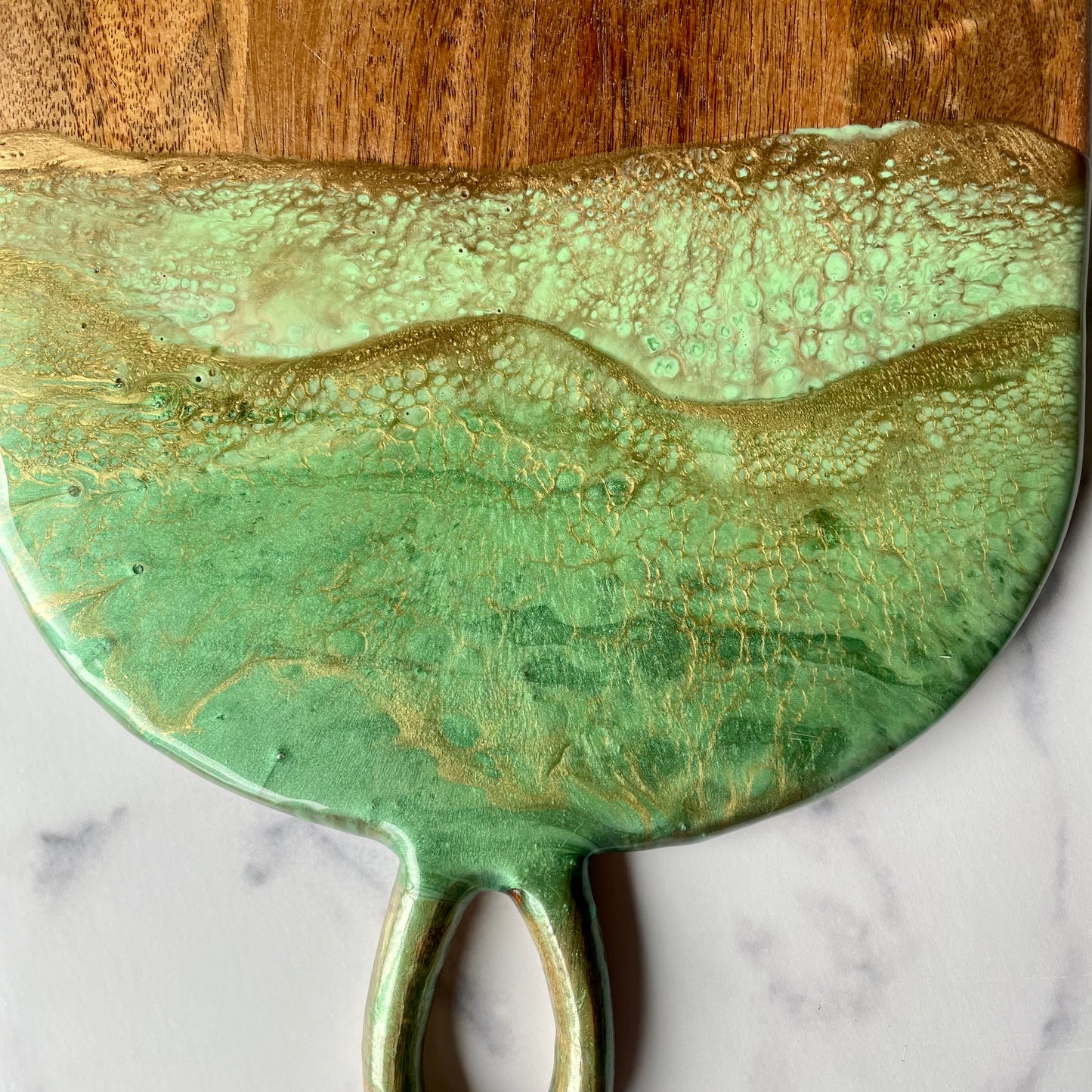 Golden Green Bow Tie Cutting and Serving Board