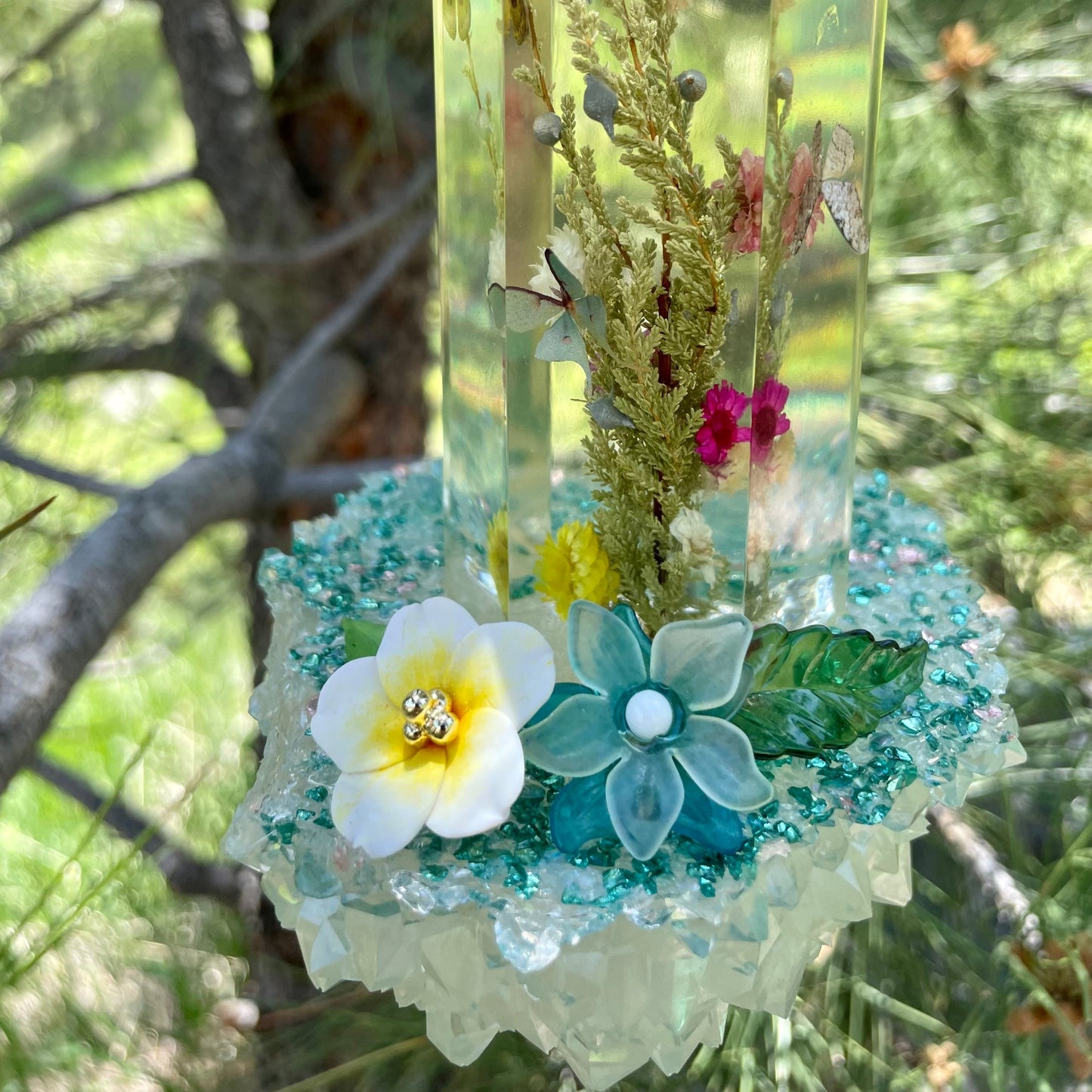 Blue and White Hanging Sun Catcher