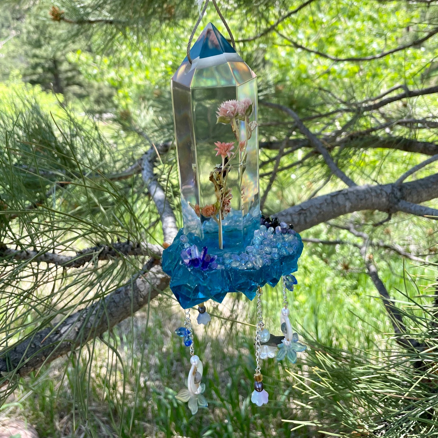 Deep Blue Hanging Sun Catcher