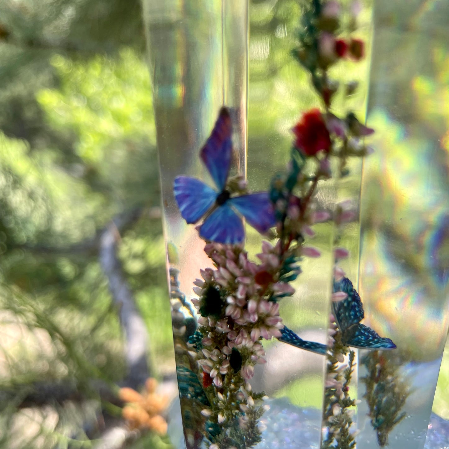 Blue Cicada Hanging Sun Catcher