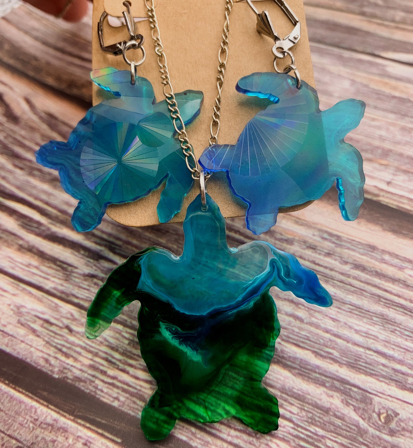 Turtle Necklace & Earring Set