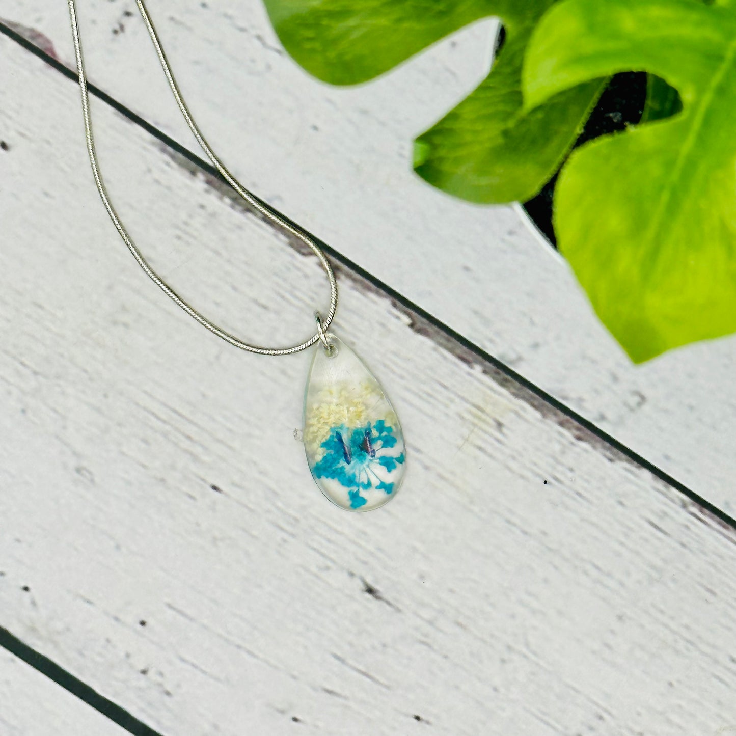 Small Crystal Butterfly and Flower Necklace (#8)