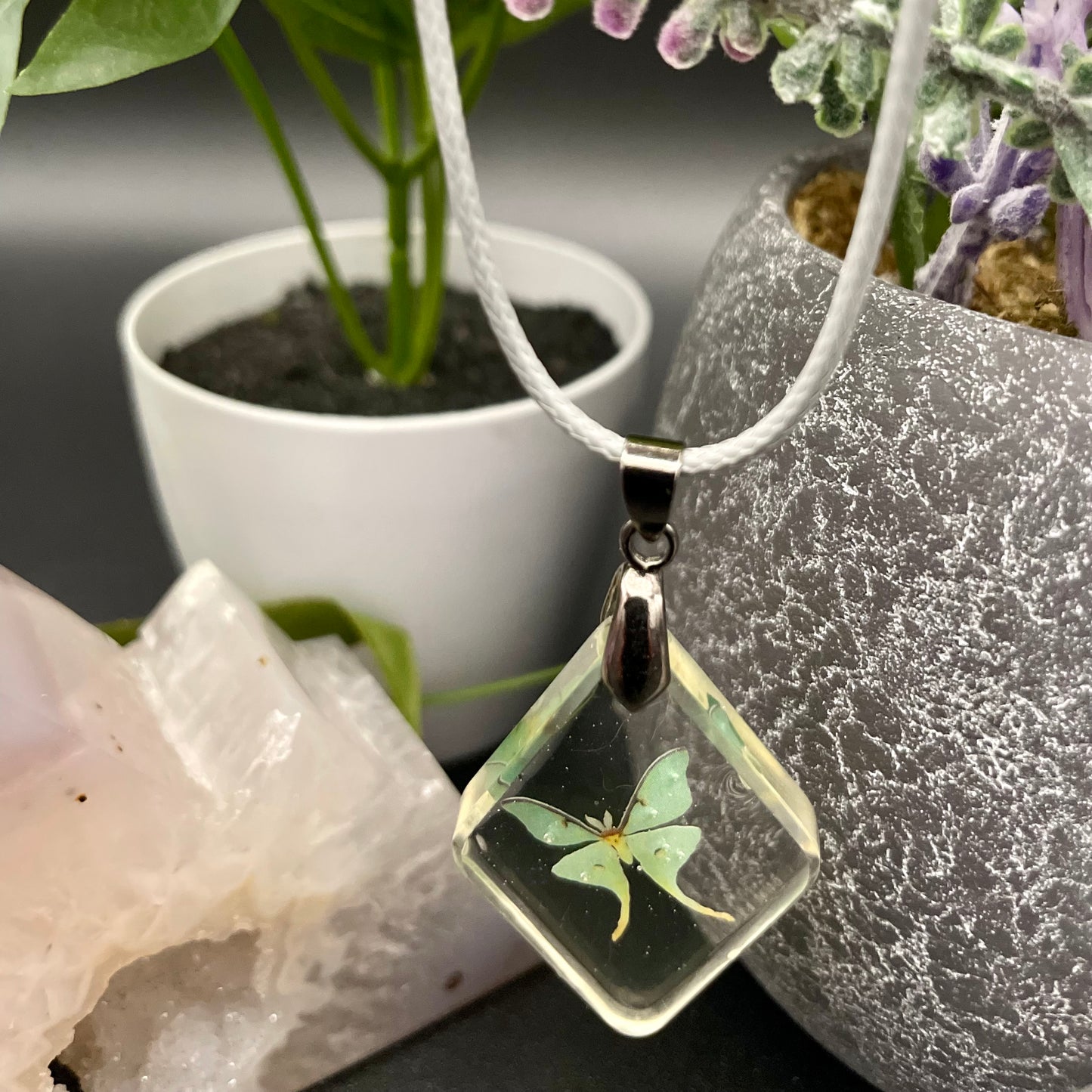 Small Crystal Butterfly Necklace (#9)