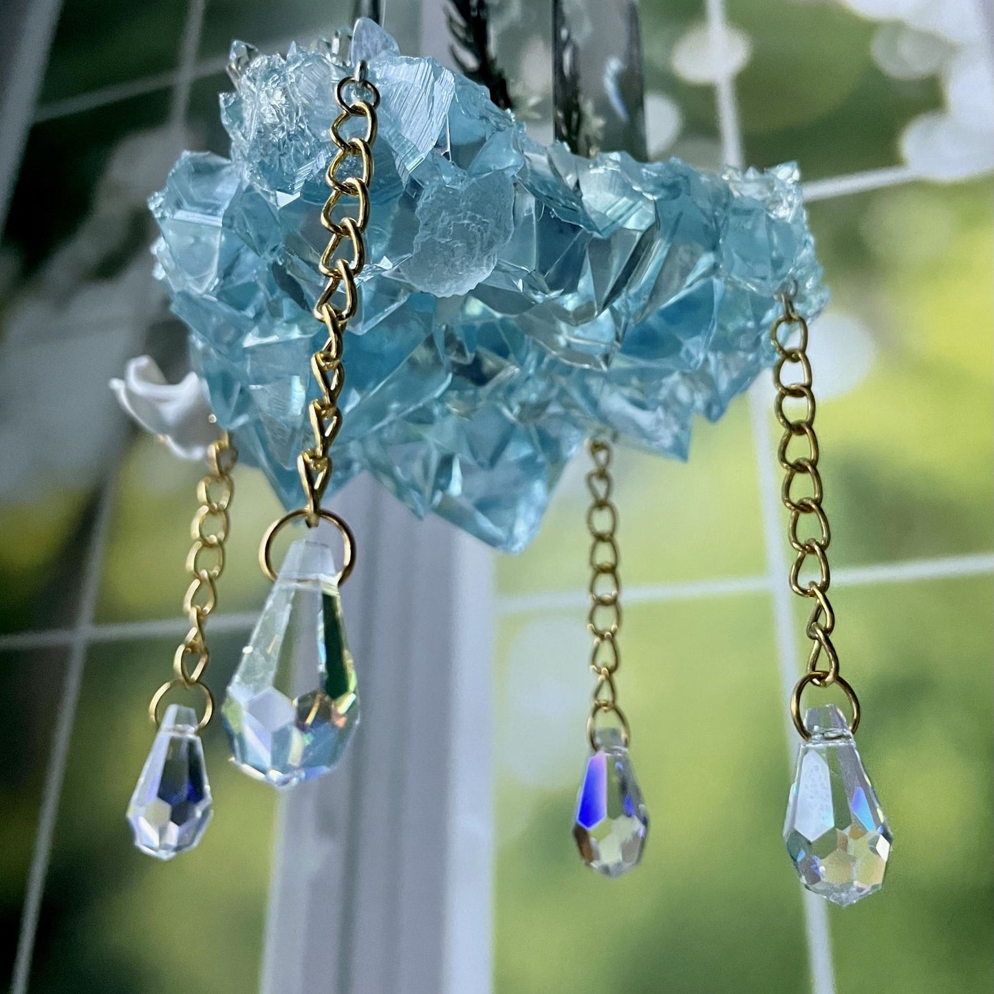 Aporia Light Blue Hanging Sun Catcher