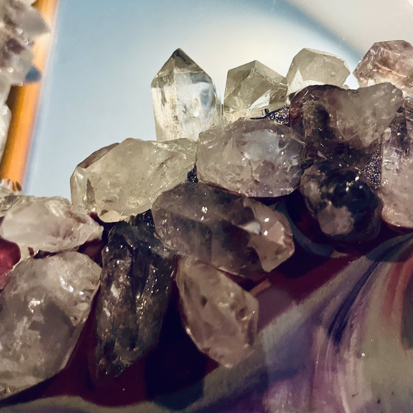 Geode-inspired Amethyst Wall Mirror