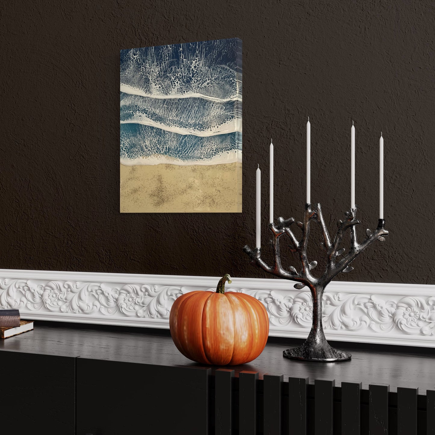 Sand and Ocean Waves Wall Art