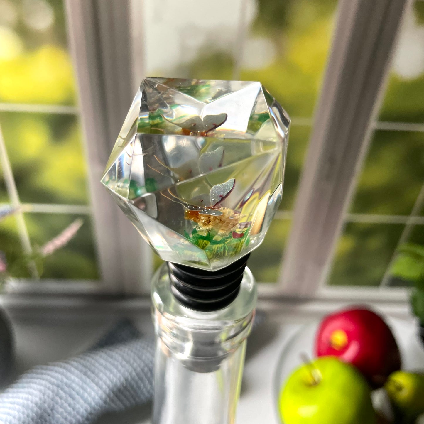 Enchanted Garden Stainless Steel Liquor Bottle Stopper