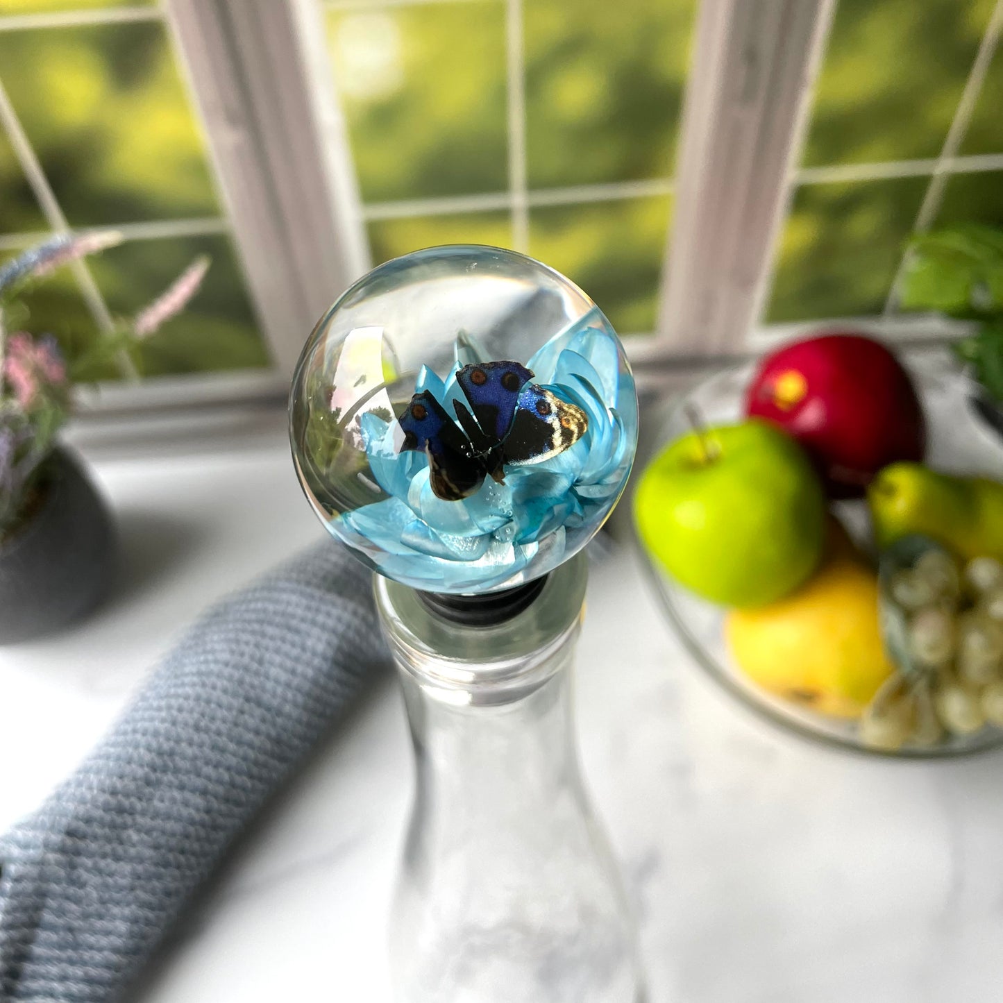 Blue Oasis Stainless Steel Liquor Bottle Stopper