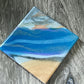 Blue Geode with Orange Corner Coasters