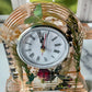 Golden Flakes Mantle Clock