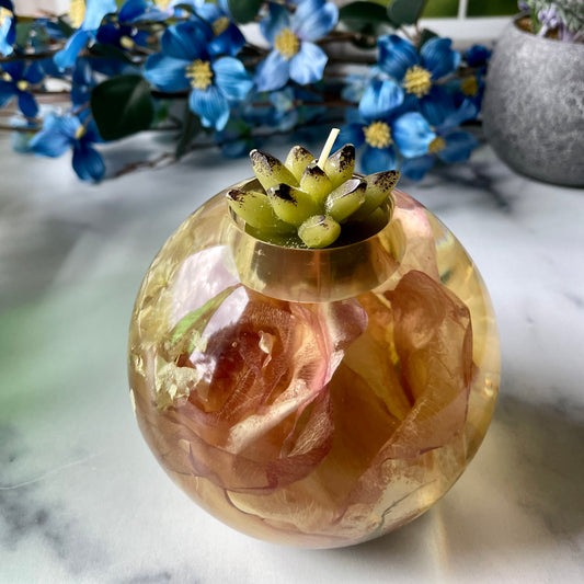 Large Rose Candle Holder