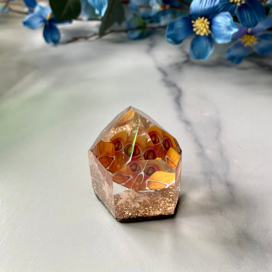 Crystal Orange Butterfly Trinket