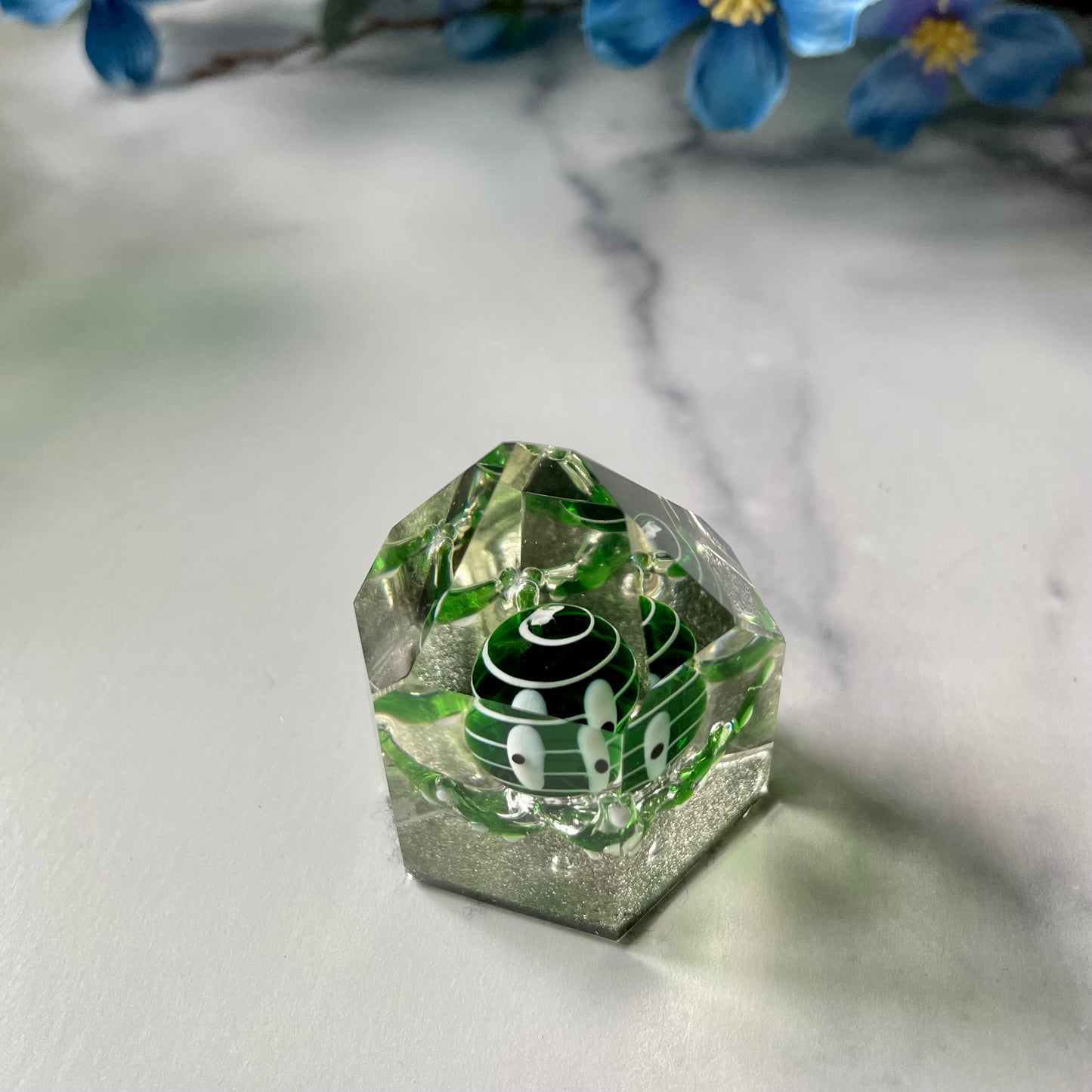 Crystal Green Octopus Trinket