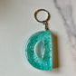 Ocean Blue Letter D Keychain