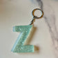 Ocean Blue Letter Z Keychain