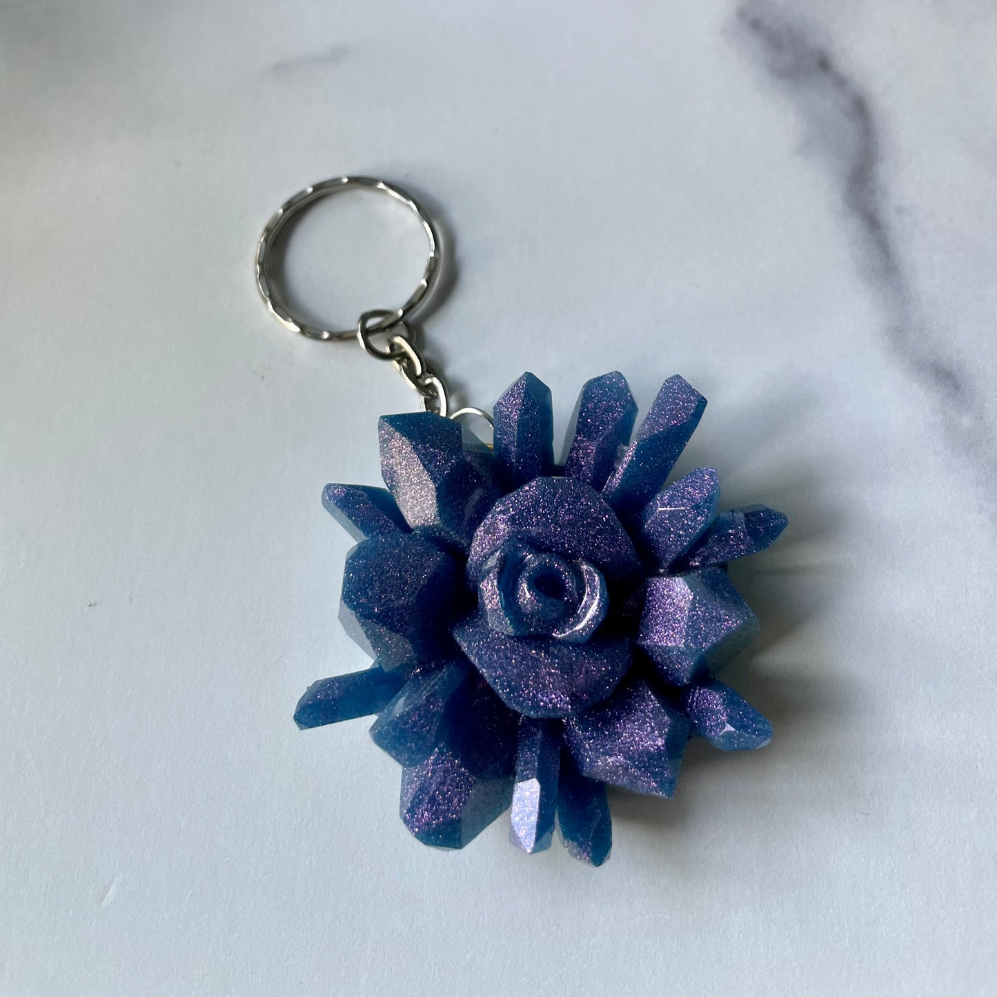 Purple Flower Keychain (#66)