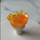 Orange Crystal Rose Cork Wine Stopper