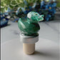 Crystal Green Duck Cork Wine Stopper