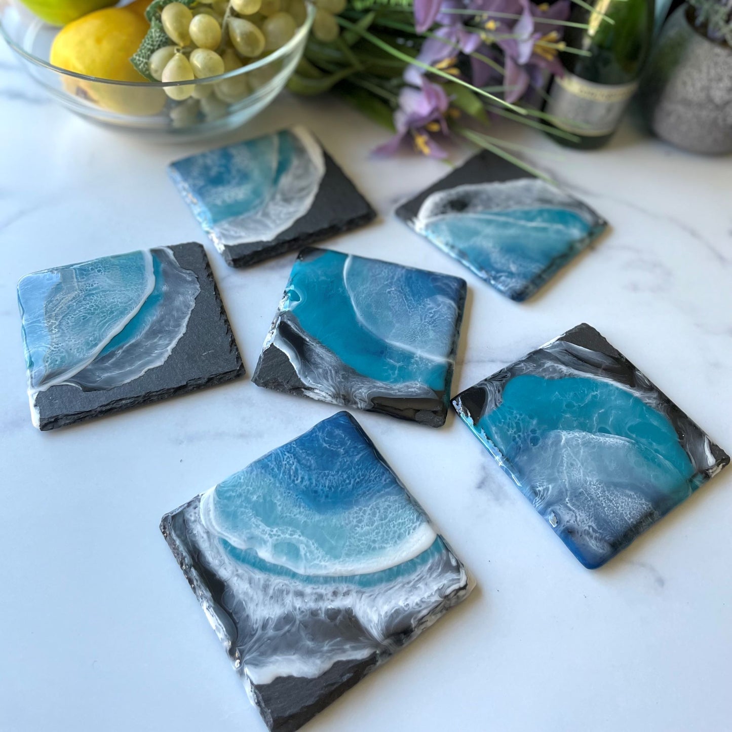 Slate Wave Coasters (#43)